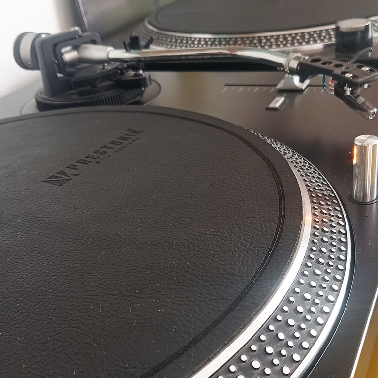 Tappetino Giradischi In Vera Pelle Arancione – Universale, Per Micro Seiki E Altri